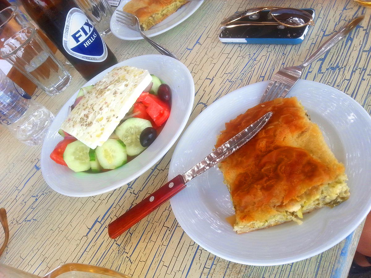 Pera Panta-all-day-restaurant-greek-pies-squash-pie-livadi-beach-iraklia-Greek_Island_Cyclades